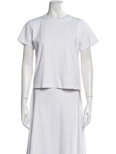 Pre-owned Leset Crew Neck Short Sleeve T-shirt In White