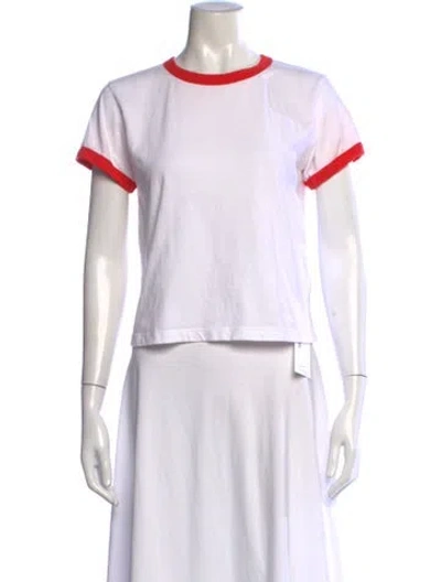 Pre-owned Leset Crew Neck Short Sleeve T-shirt In White