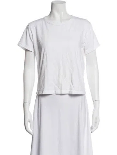 Pre-owned Leset Crew Neck Short Sleeve T-shirt In White
