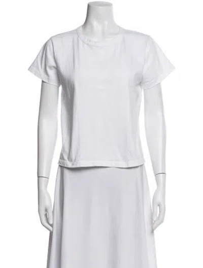 Pre-owned Leset Crew Neck Short Sleeve T-shirt In White