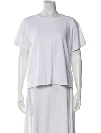 Pre-owned Leset Crew Neck Short Sleeve T-shirt In White