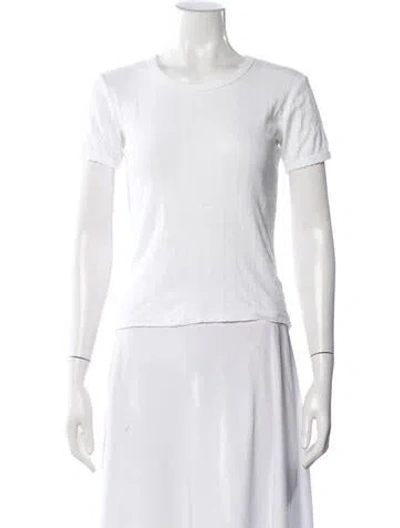 Pre-owned Leset Crew Neck Short Sleeve T-shirt In White