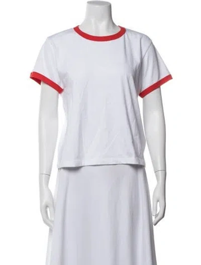 Pre-owned Leset Crew Neck Short Sleeve T-shirt In White