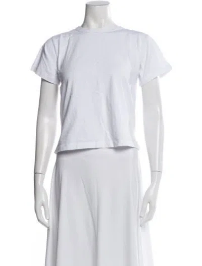 Pre-owned Leset Crew Neck Short Sleeve T-shirt In White