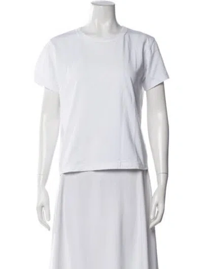 Pre-owned Leset Crew Neck Short Sleeve T-shirt In White