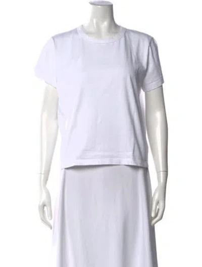 Pre-owned Leset Crew Neck Short Sleeve T-shirt In White