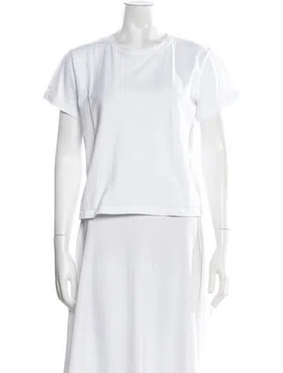 Pre-owned Leset Crew Neck Short Sleeve T-shirt In White