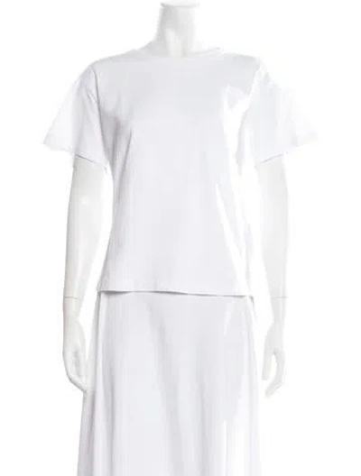 Pre-owned Leset Crew Neck Short Sleeve T-shirt In White