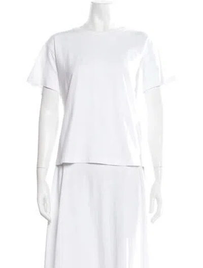 Pre-owned Leset Crew Neck Short Sleeve T-shirt In White