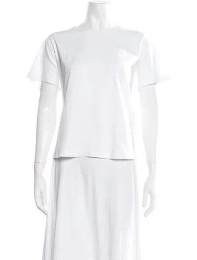 Pre-owned Leset Crew Neck Short Sleeve T-shirt In White