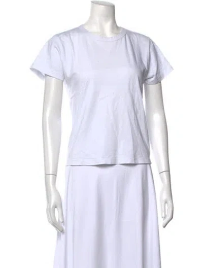 Pre-owned Leset Crew Neck Short Sleeve T-shirt In White