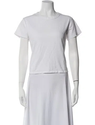 Pre-owned Leset Crew Neck Short Sleeve T-shirt In White