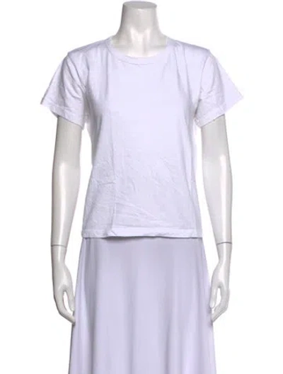 Pre-owned Leset Crew Neck Short Sleeve T-shirt In White