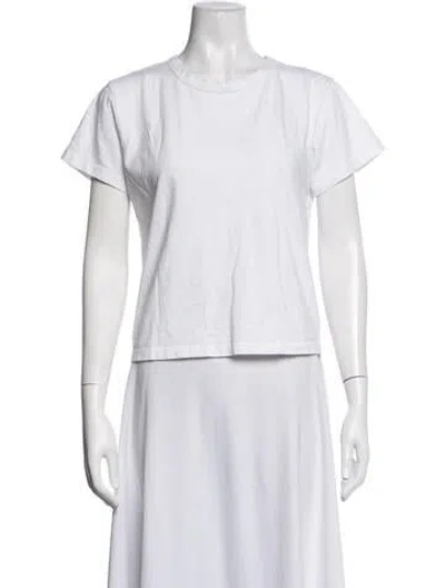 Pre-owned Leset Crew Neck Short Sleeve T-shirt In White