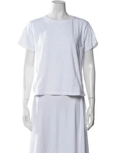 Pre-owned Leset Crew Neck Short Sleeve T-shirt In White