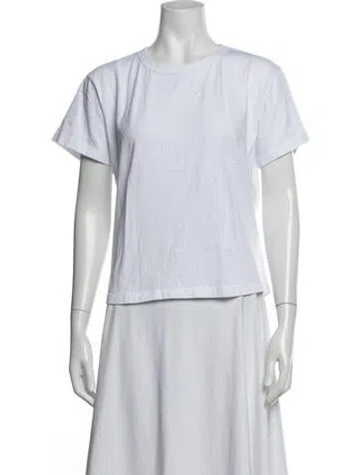 Pre-owned Leset Crew Neck Short Sleeve T-shirt In White