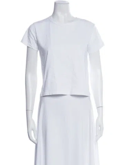Pre-owned Leset Crew Neck Short Sleeve T-shirt In White