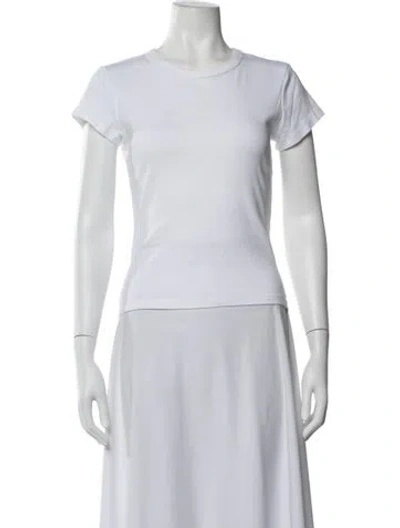 Pre-owned Leset Crew Neck Short Sleeve T-shirt In White