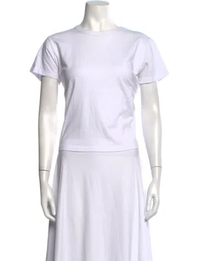 Pre-owned Leset Crew Neck Short Sleeve T-shirt In White