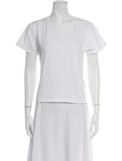 Pre-owned Leset Crew Neck Short Sleeve T-shirt In White