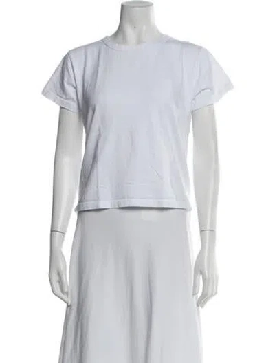 Pre-owned Leset Crew Neck Short Sleeve T-shirt In White