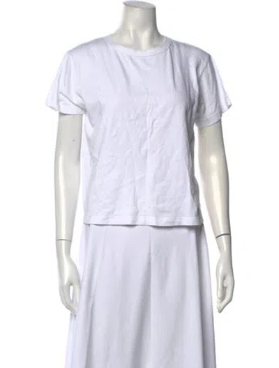 Pre-owned Leset Crew Neck Short Sleeve T-shirt In White
