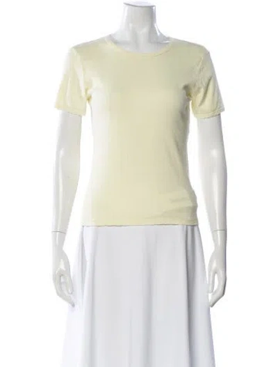 Pre-owned Leset Crew Neck Short Sleeve T-shirt In Yellow