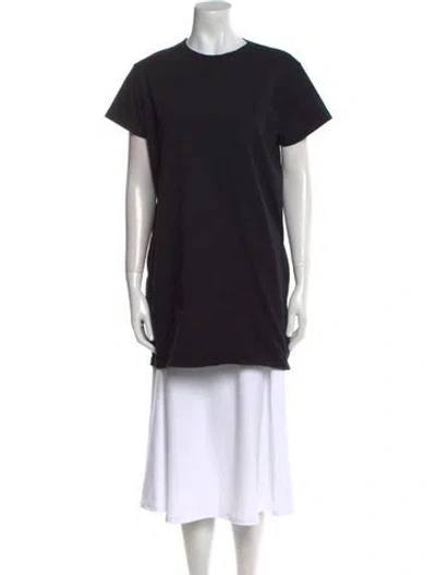 Pre-owned Leset Crew Neck Short Sleeve Tunic In Black
