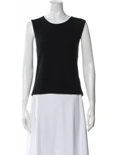 Pre-owned Leset Crew Neck Sleeveless Top In Blue