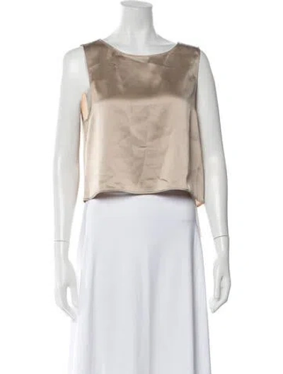 Pre-owned Leset Crew Neck Sleeveless Top In Neutrals