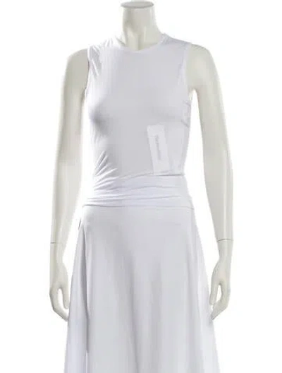Pre-owned Leset Crew Neck Sleeveless Top W/ Tags In White