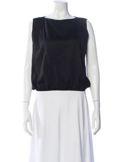 Pre-owned Leset Crew Neck Sleeveless Top In White