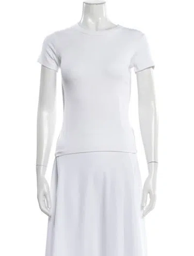 Pre-owned Leset Crew Neck Sleeveless Top In White