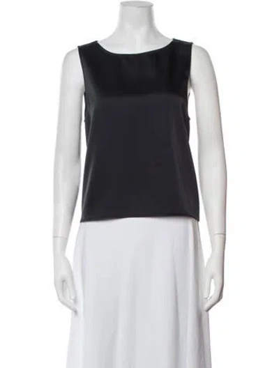 Pre-owned Leset Crew Neck Sleeveless Top In White