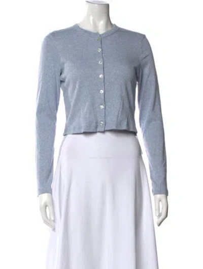 Pre-owned Leset Crew Neck Sweater In Blue/white