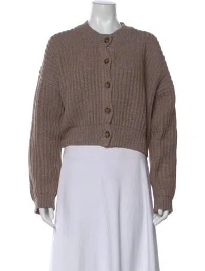 Pre-owned Leset Crew Neck Sweater In Brown