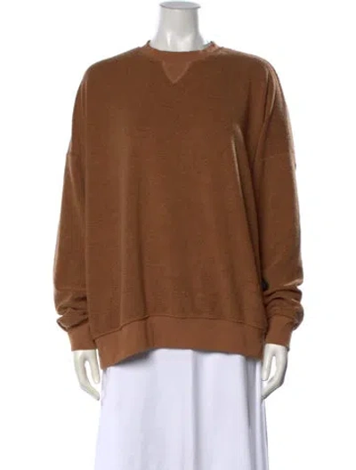 Pre-owned Leset Crew Neck Sweater In Brown