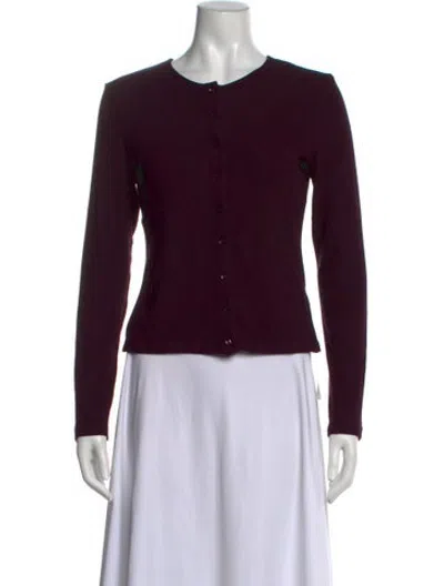 Pre-owned Leset Crew Neck Sweater In Burgundy