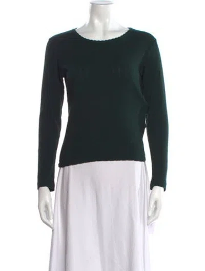 Pre-owned Leset Crew Neck Sweater In Green