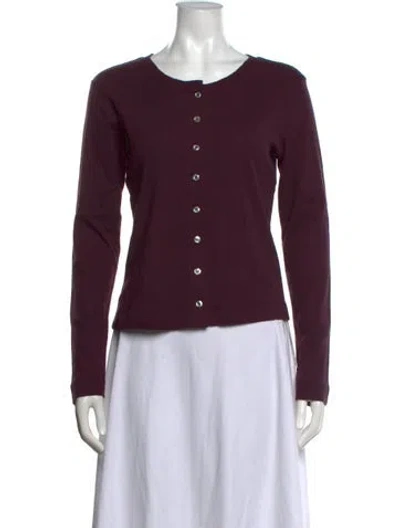 Pre-owned Leset Crew Neck Sweater W/ Tags In Burgundy