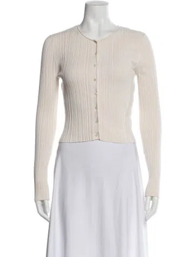 Pre-owned Leset Crew Neck Sweater In White