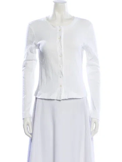 Pre-owned Leset Crew Neck Sweater In White