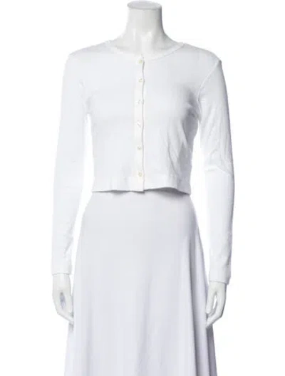 Pre-owned Leset Crew Neck Sweater In White
