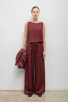 Leset Daniel Drawstring Pocket Pant In Red
