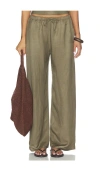 Leset Daniel Drawstring Pocket Pant In Cypress