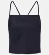 Leset Daniel Square Neck Tank Midnight In Blue