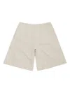 Leset Elastic-waist Knee-length Shorts In Neutral