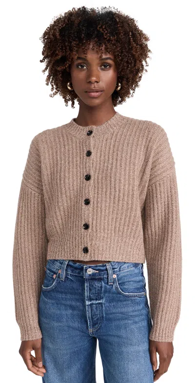 Leset Emma Rib Cardigan Oatmeal