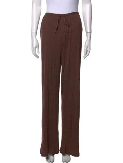 Pre-owned Leset Flared Pants W/ Tags In Brown