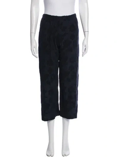 Pre-owned Leset Floral Print Sweatpants In Blue